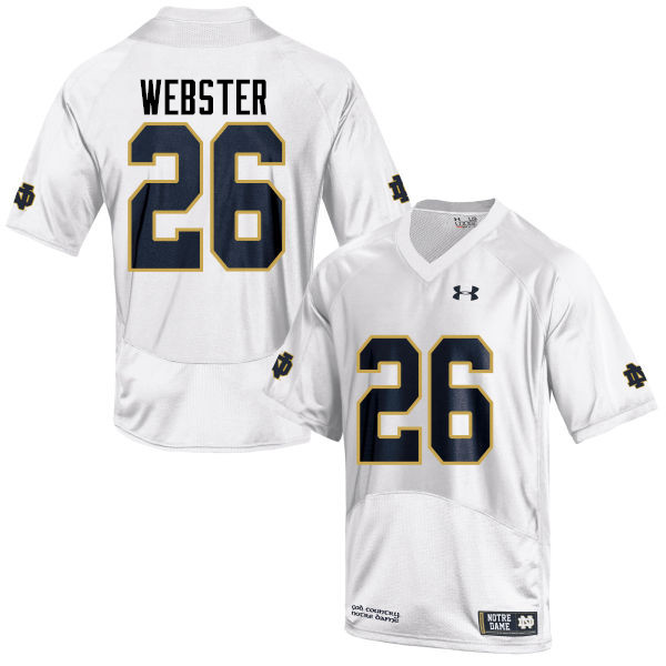 Men #26 Austin Webster Notre Dame Fighting Irish College Football Jerseys-White